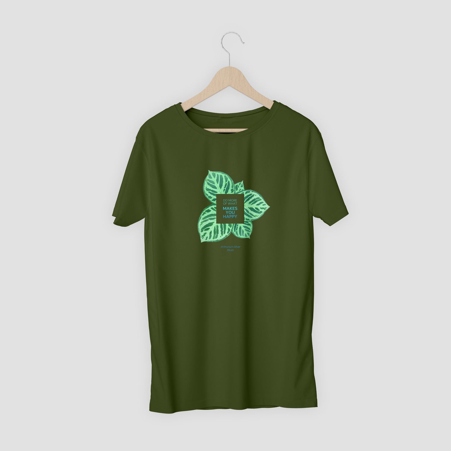 anthurium print shirt Short Sleve T-Shirt Anthurium Medium / Darkolivegreen